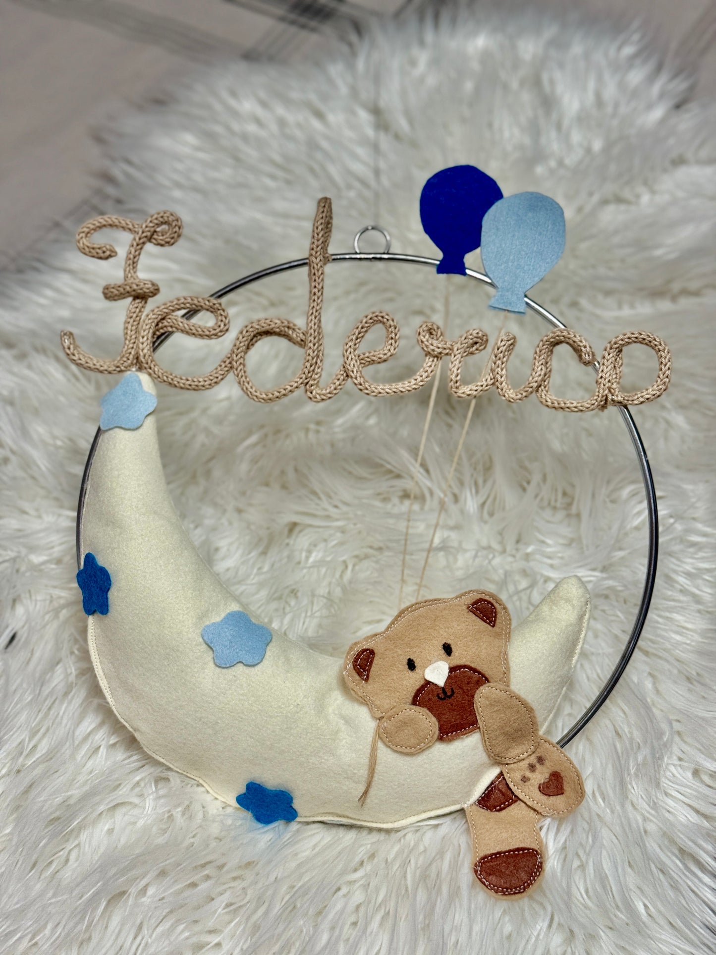 Fiocco nascita “Sogni di luna”