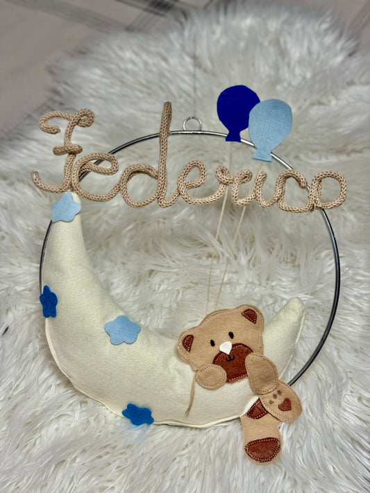 Fiocco nascita “Sogni di luna”